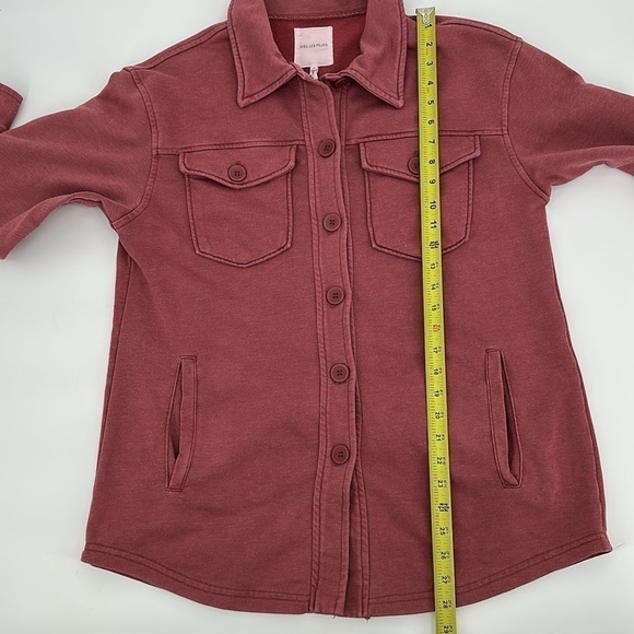 Avec Les Filles Pink Shirt Jacket Size Medium - Picture 9 of 10